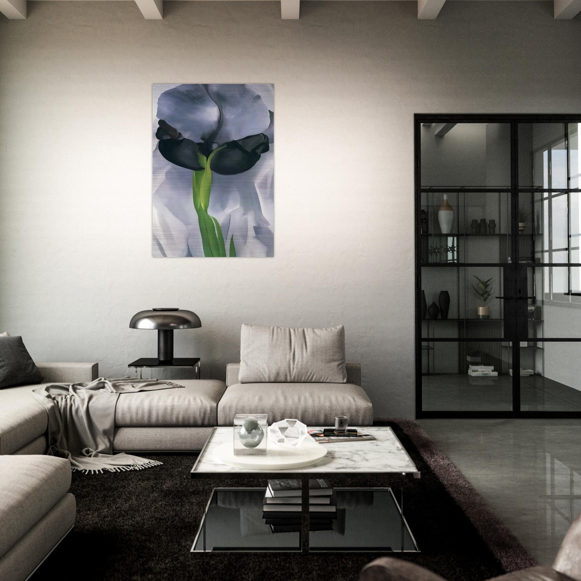 Iris 7 - Georgia O'Keeffe Brushed Aluminum Print - 70x100 cm / 28x40 inches | Georgia O'Keeffe Aluminum Print | Georgia O'Keeffe Prints