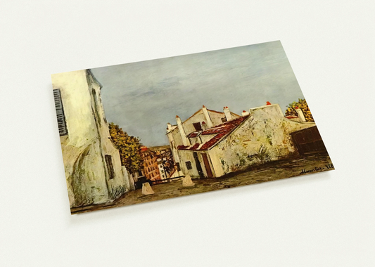 HOUSES IN MONTMARTRE By Maurice Utrillo Pack of 10 Post Cards | Maurice Utrillo Post Cards | A6 (10.5 x 14.8 cm) - 4.1 x 5.8 inches