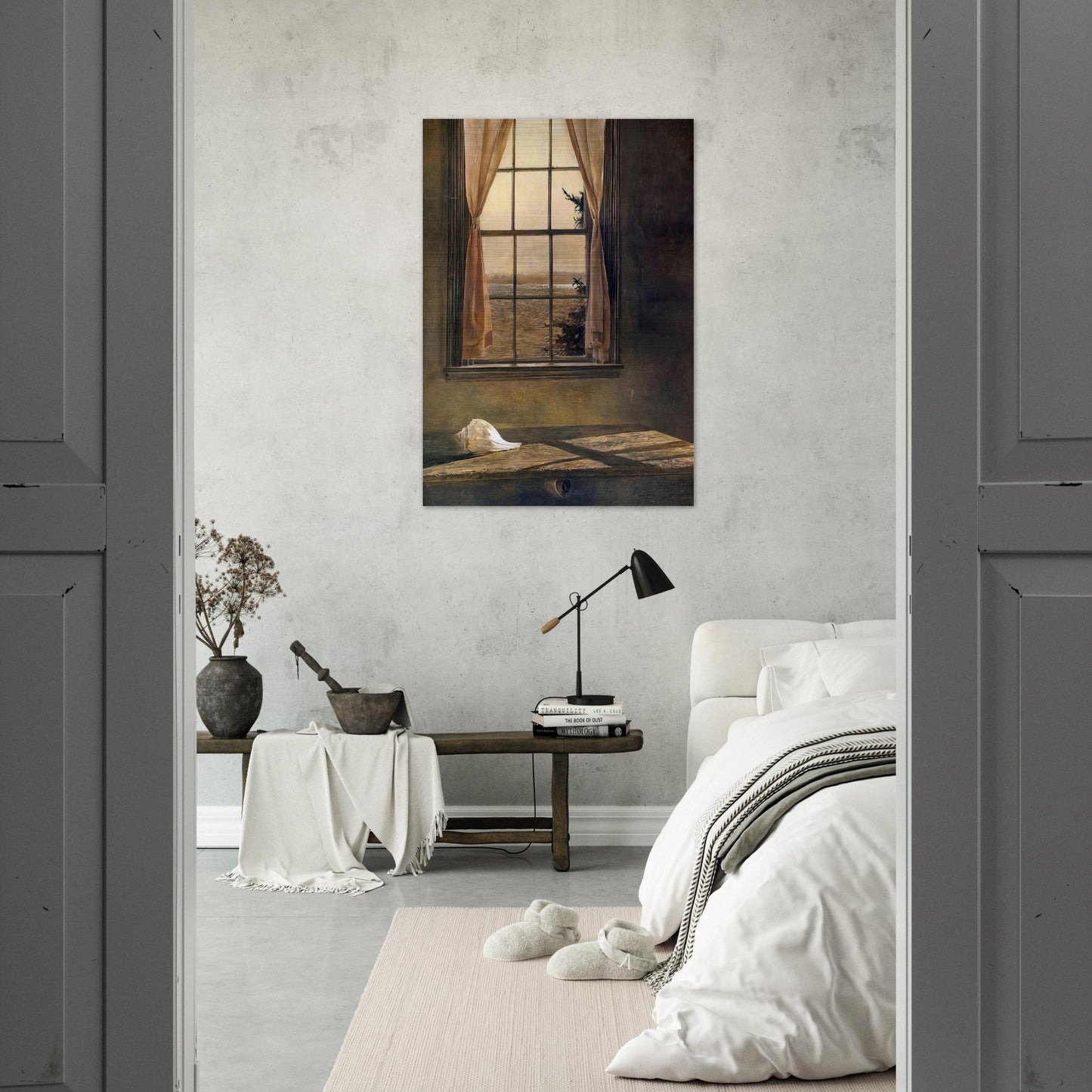 HER ROOM - Andrew Wyeth Brushed Aluminum Print - 70x100 cm / 28x40 inches | Andrew Wyeth Aluminum Print | Andrew Wyeth Prints