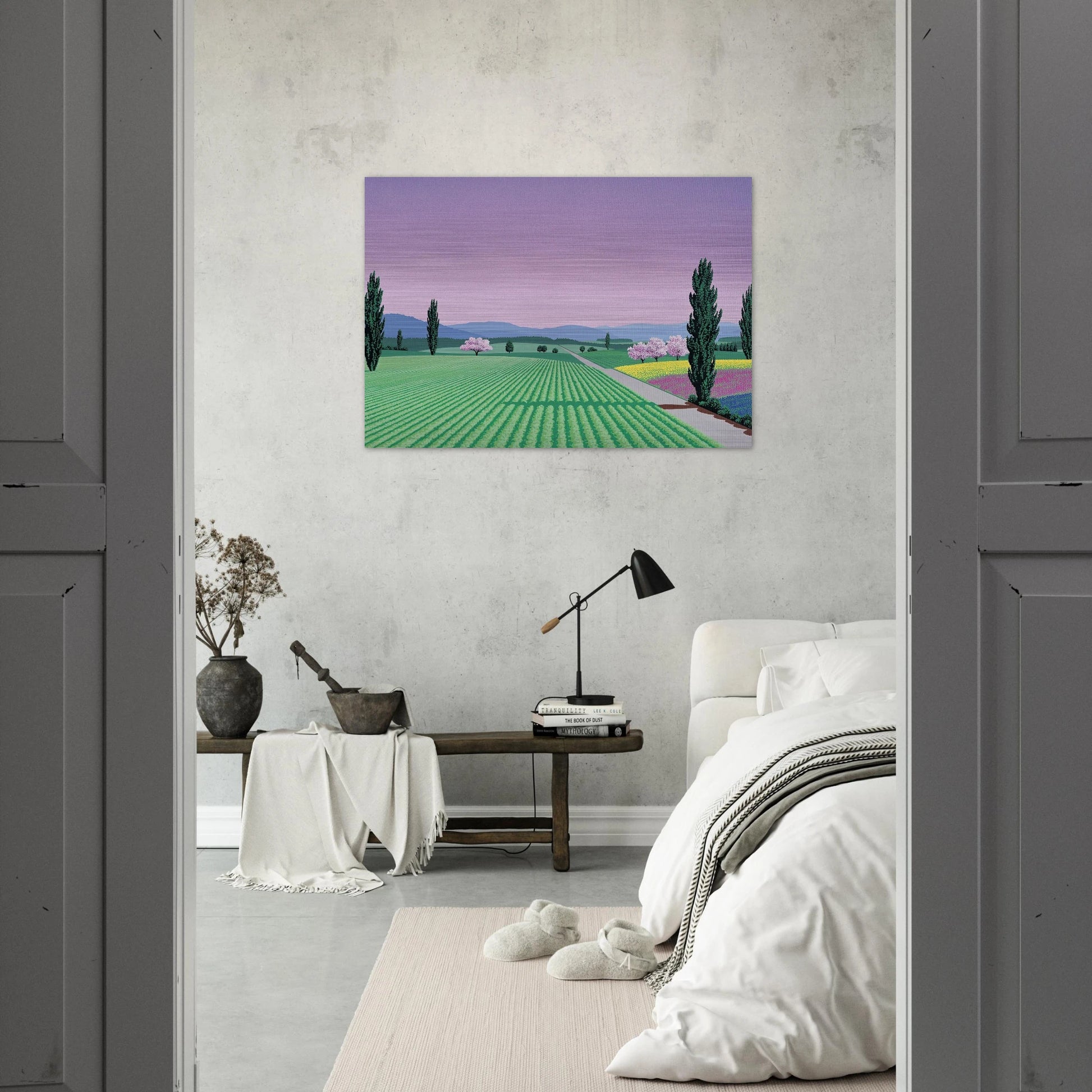 Farmlands - Hiroshi Nagai Brushed Aluminum Print - 70x100 cm / 28x40 inches | Hiroshi Nagai Aluminum Print | Hiroshi Nagai Prints