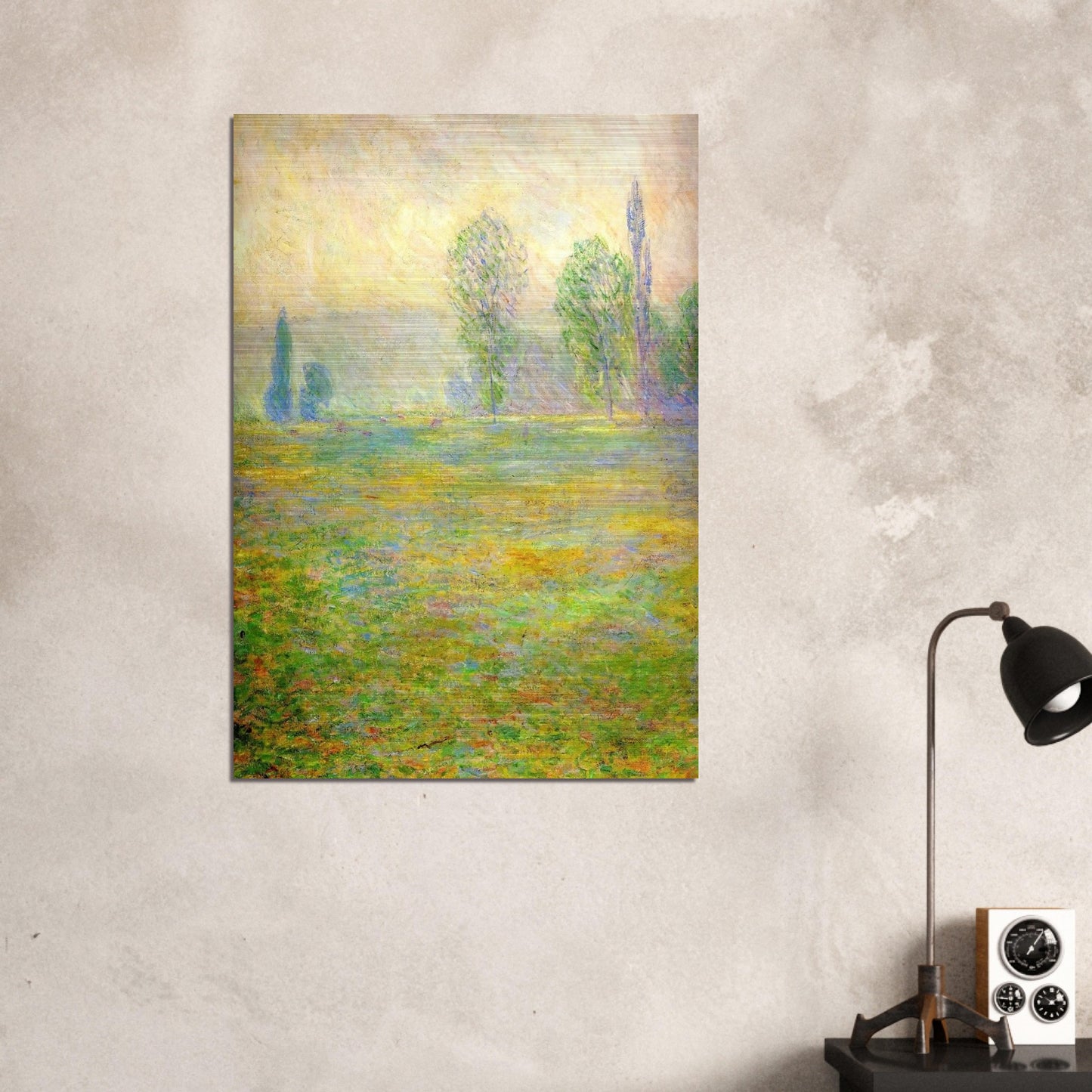 Meadows in Giverny - claude monet Brushed Aluminum Print - 70x100 cm / 28x40 inches | claude monet Aluminum Print | claude monet Prints