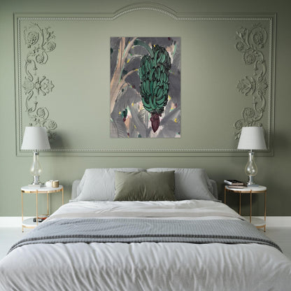 A Banana Garden Of Xishuangbanna - 1978 - Wu Guanzhong Brushed Aluminum Print - 70x100 cm / 28x40 inches | Wu Guanzhong Aluminum Print | Wu Guanzhong Prints