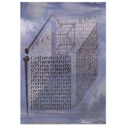 A PROPOS OF THE TREATISE ON CUBIC FORM BY JUAN DE HERRERA - Salvador Dali Brushed Aluminum Print - 70x100 cm / 28x40 inches | Salvador Dali Aluminum Print | Salvador Dali Prints