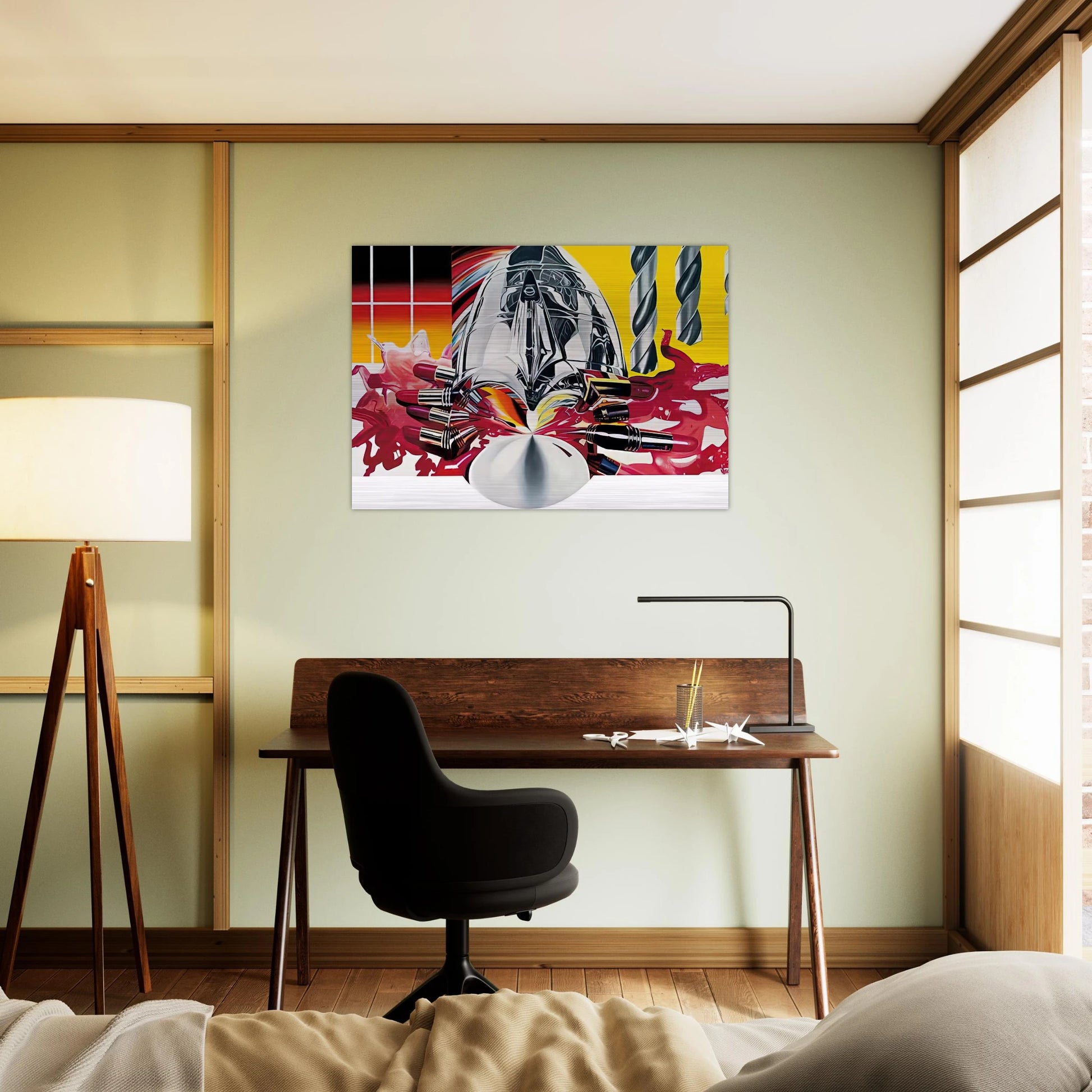 The Swimmer in the Econo-mist  painting 3  - James Rosenquist Brushed Aluminum Print - 70x100 cm / 28x40 inches | James Rosenquist Aluminum Print | James Rosenquist Prints