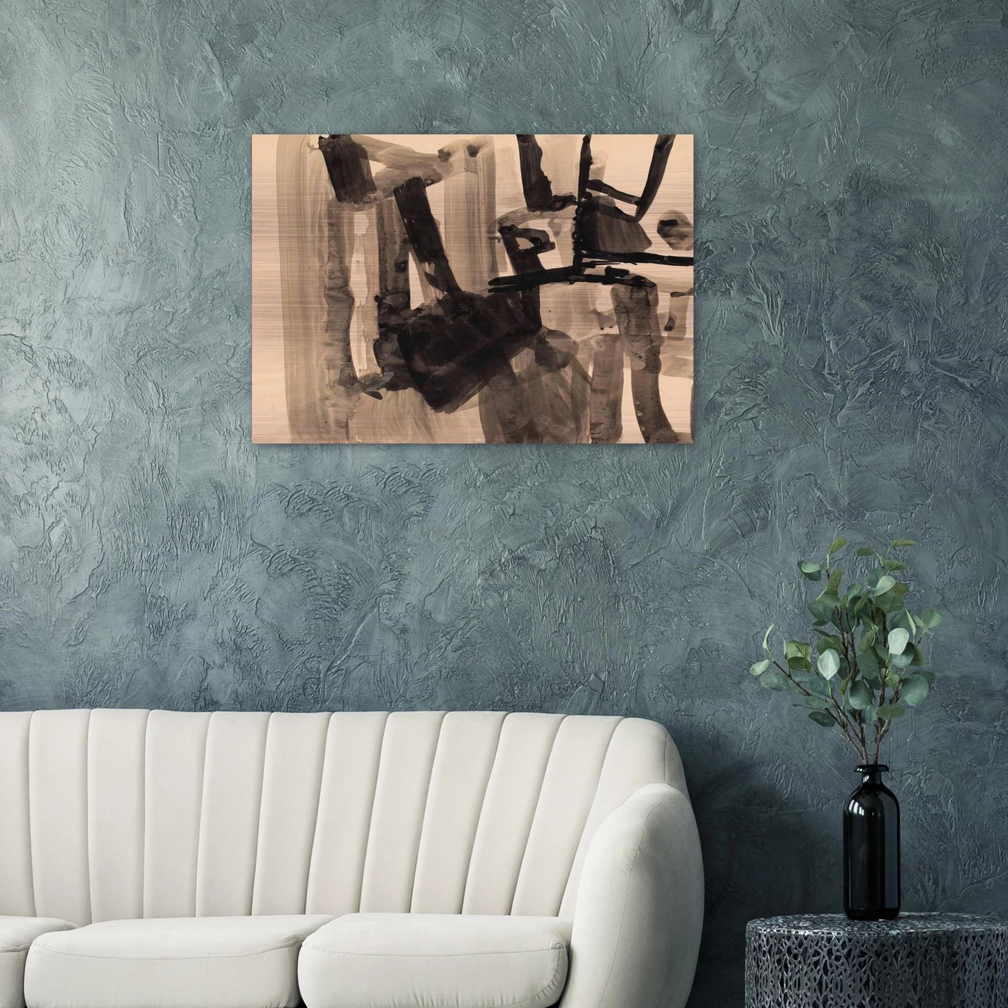 Untitled - Abstract Expressionism - Nasreen Mohamedi Brushed Aluminum Print - 70x100 cm / 28x40 inches | Nasreen Mohamedi Aluminum Print | Nasreen Mohamedi Prints