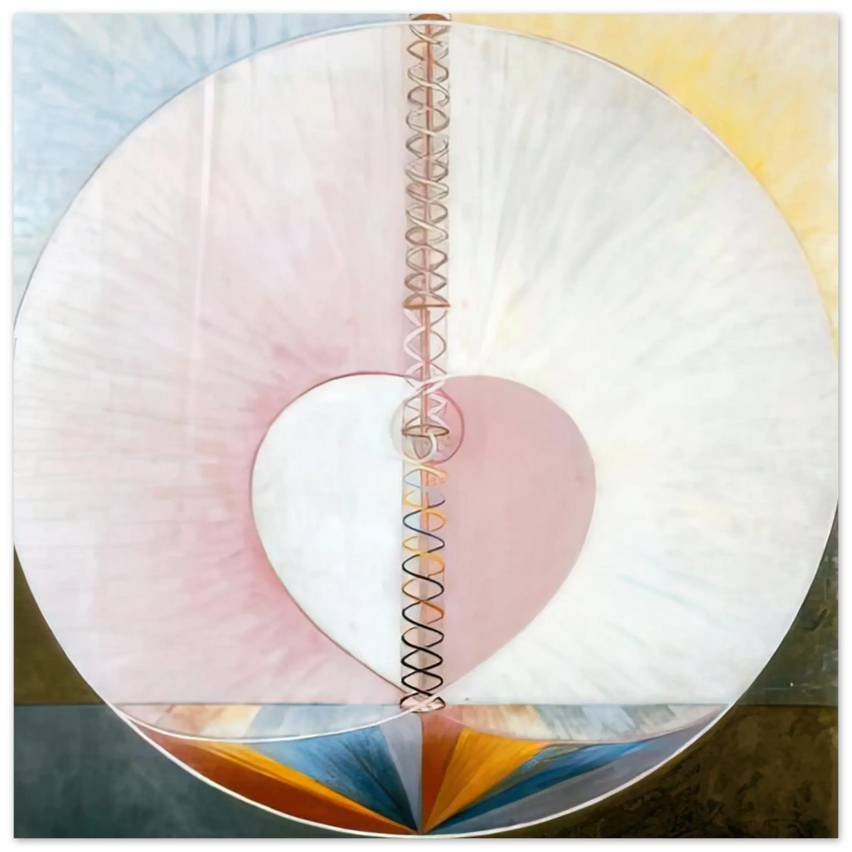 Hilma af Klint - WHAT A HUMAN BEING IS 1910 Wall art - 25x60 cm / 10x24 Inches - Fine Art Poster - -