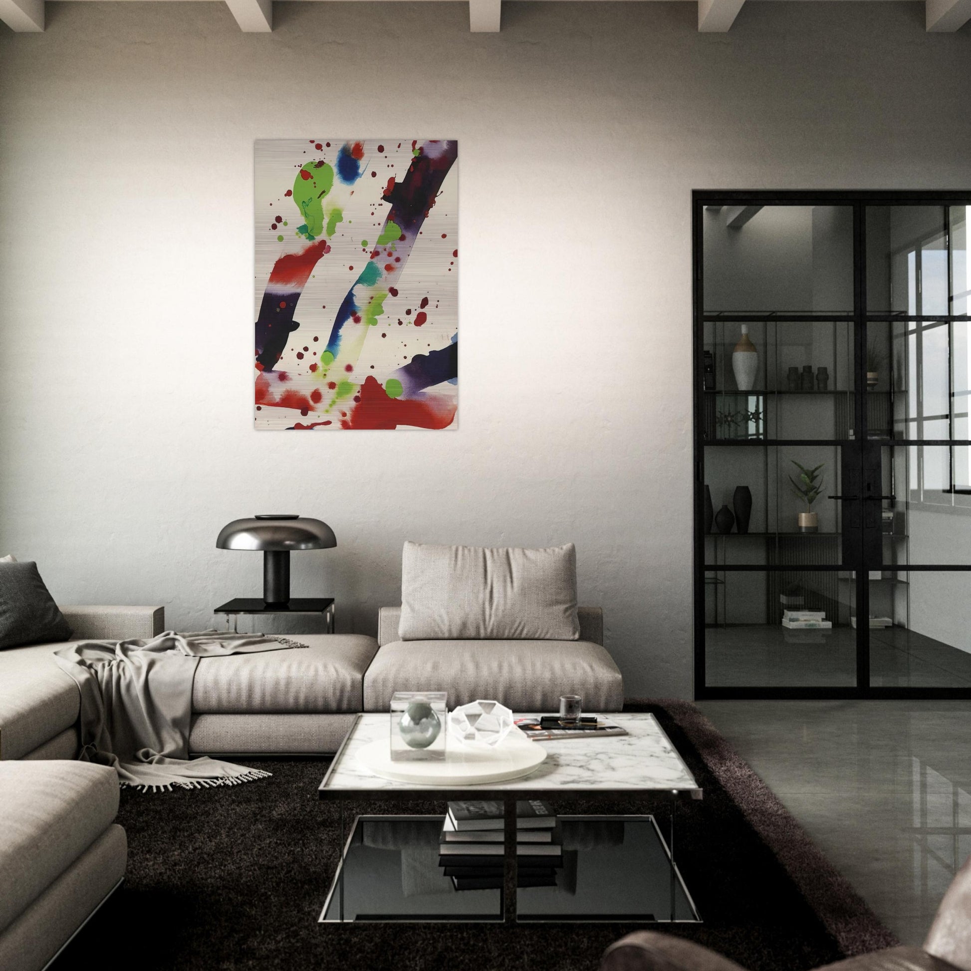 Hello - Sam Francis Brushed Aluminum Print - 70x100 cm / 28x40 inches | Sam Francis Aluminum Print | Sam Francis Prints