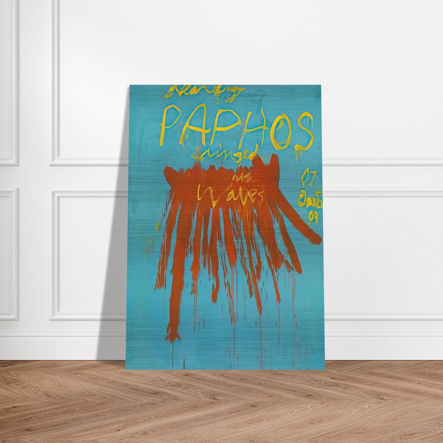 Leaving Paphos Ringed With Waves IV - Cy Twombly Brushed Aluminum Print - 70x100 cm / 28x40 inches | Cy Twombly Aluminum Print | Cy Twombly Prints