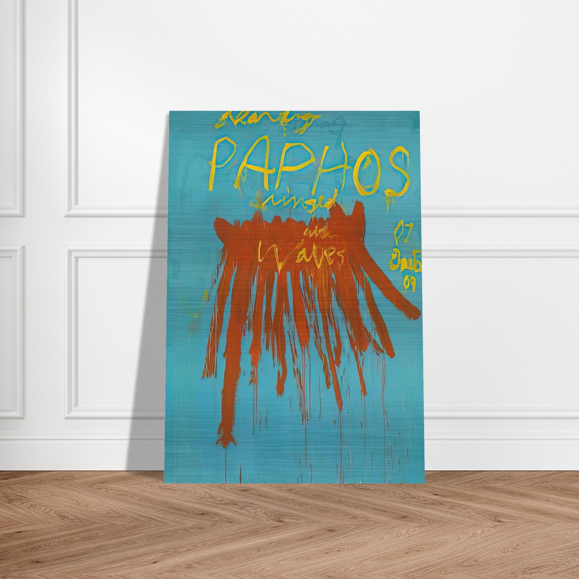 Leaving Paphos Ringed With Waves IV - Cy Twombly Brushed Aluminum Print - 70x100 cm / 28x40 inches | Cy Twombly Aluminum Print | Cy Twombly Prints