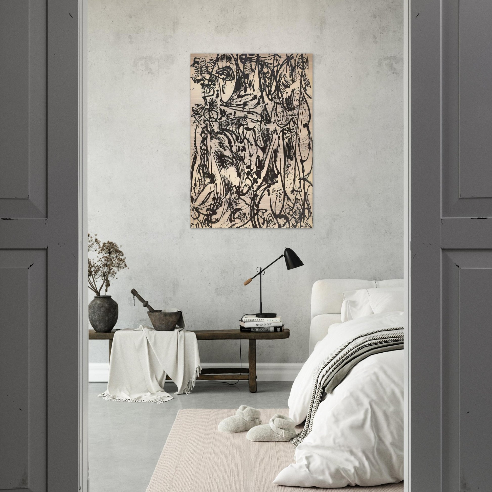 ECHO 1951 - Jackson Pollock Brushed Aluminum Print - 70x100 cm / 28x40 inches | Jackson Pollock Aluminum Print | Jackson Pollock Prints