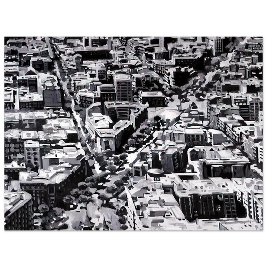 Gerhard Richter - TOWNSCAPE MADRID  75x100 cm / 30x40inches Fine Art Poster