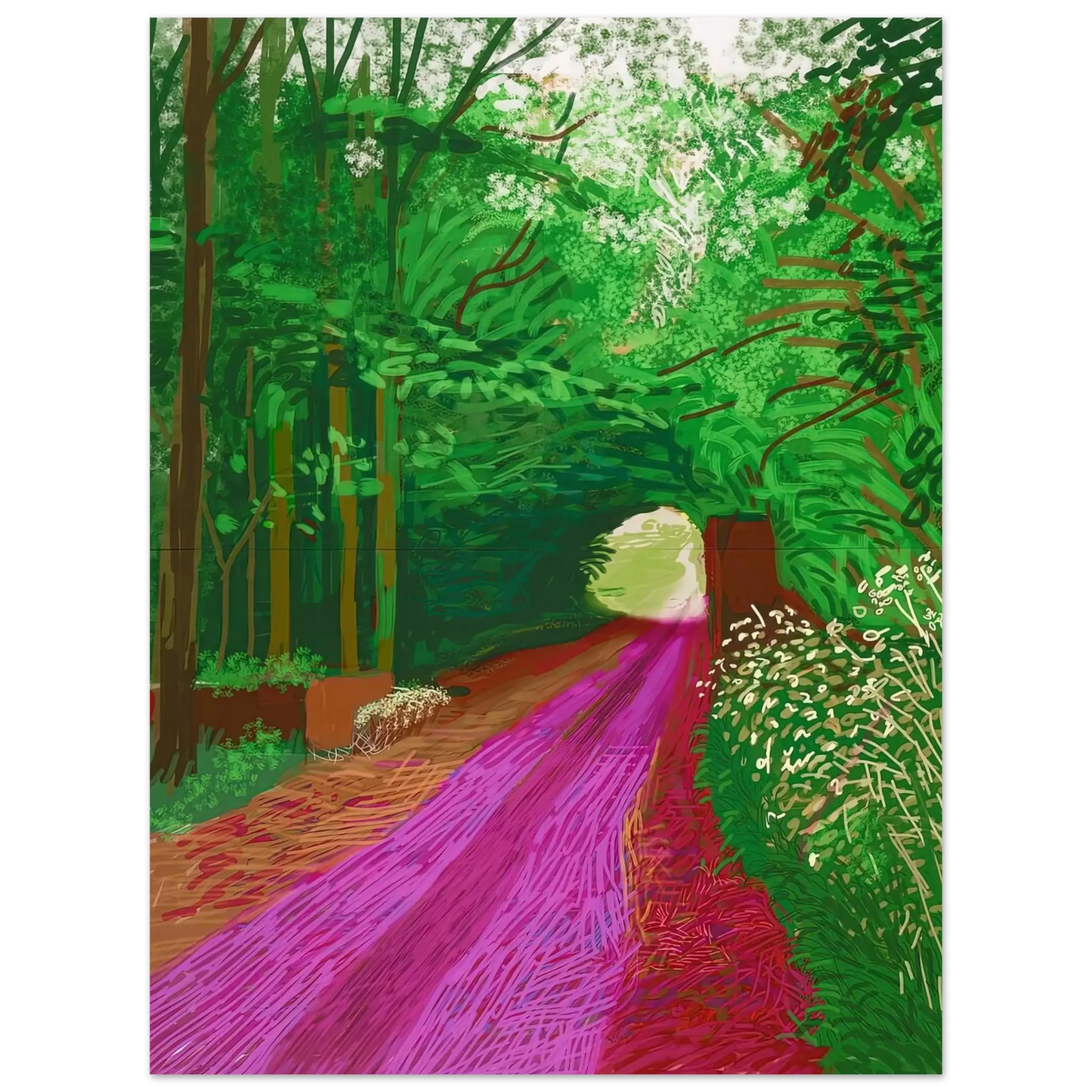 David Hockney - David Hockney Wall art - A3 (29.7 x 42  cm) - Premium Wooden Framed Poster With Fine Art Paper - Wood frame