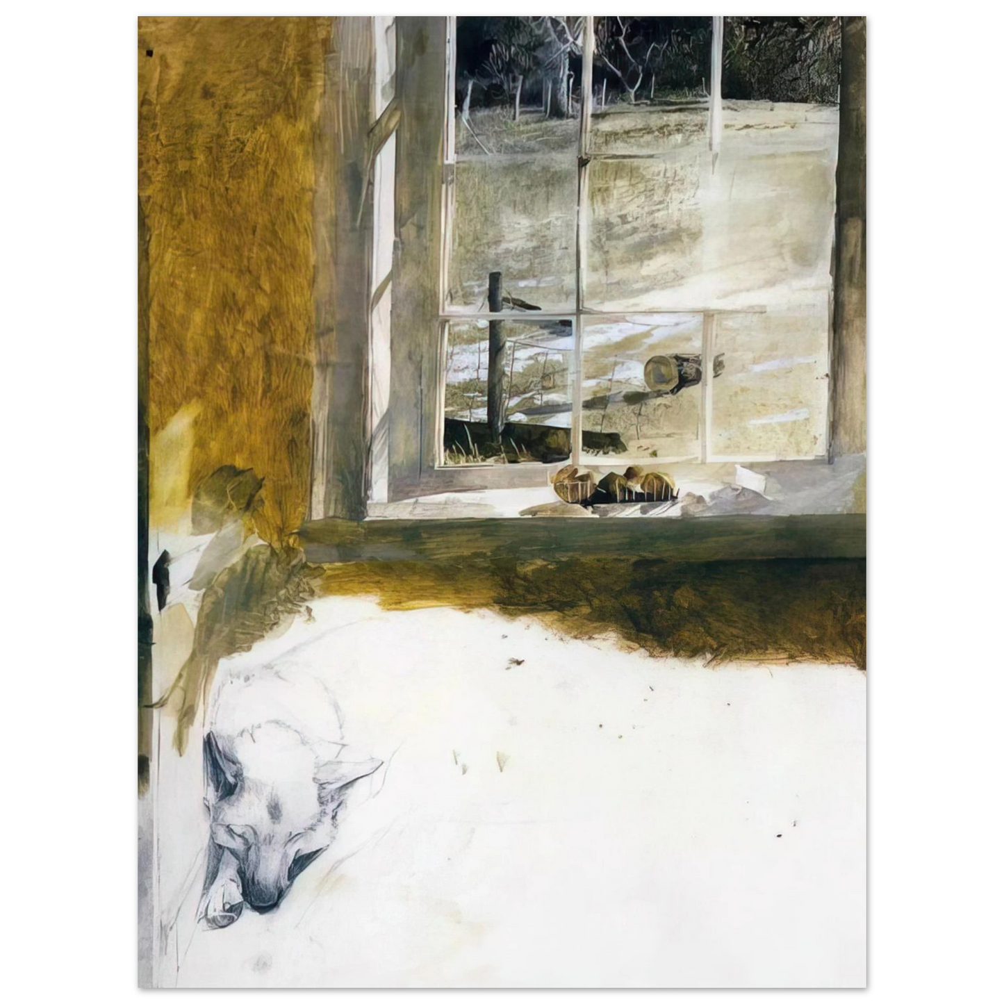 Andrew Wyeth - GROUNDHOG DAY 3 Wall Art - 21x29.7 cm / 8x12" - Fine Art Poster-canvas - -