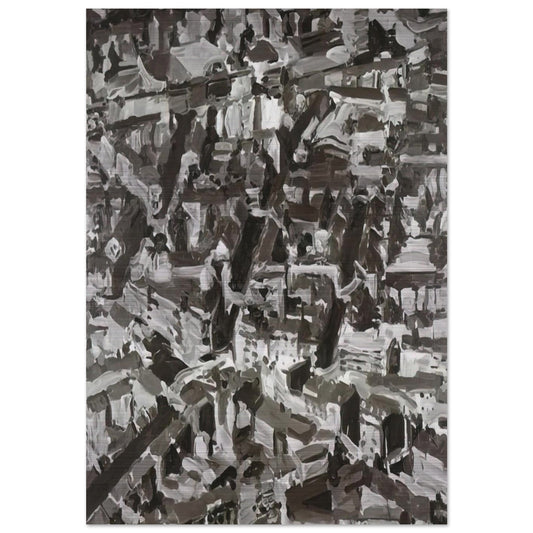 TOWNSCAPE D 1968 - Gerhard Richter Brushed Aluminum Print - 70x100 cm / 28x40 inches | Gerhard Richter Aluminum Print | Gerhard Richter Prints