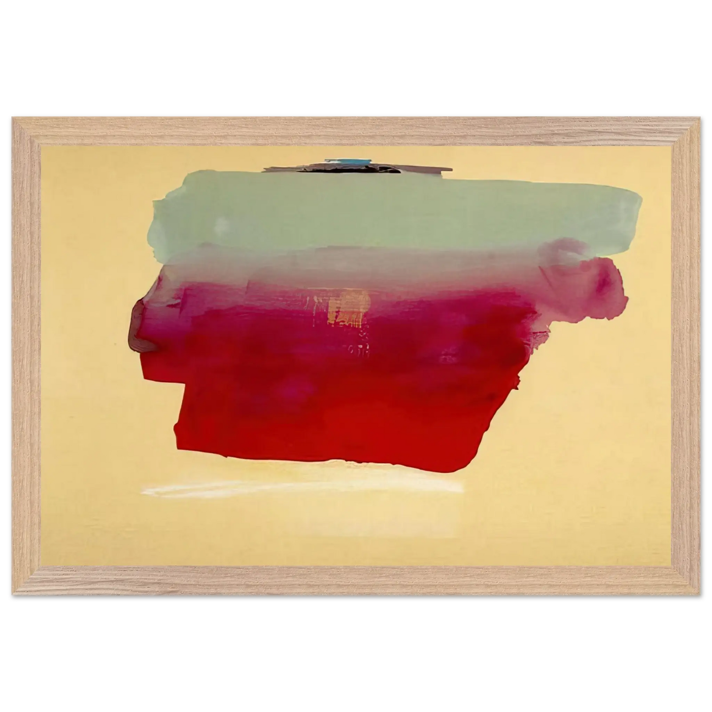 Helen Frankenthaler - Robinson s Wrap - 1974 Wall art - 70x100 cm / 28x40 Inches - Premium Wooden Framed Poster With Fine Art Paper - White frame