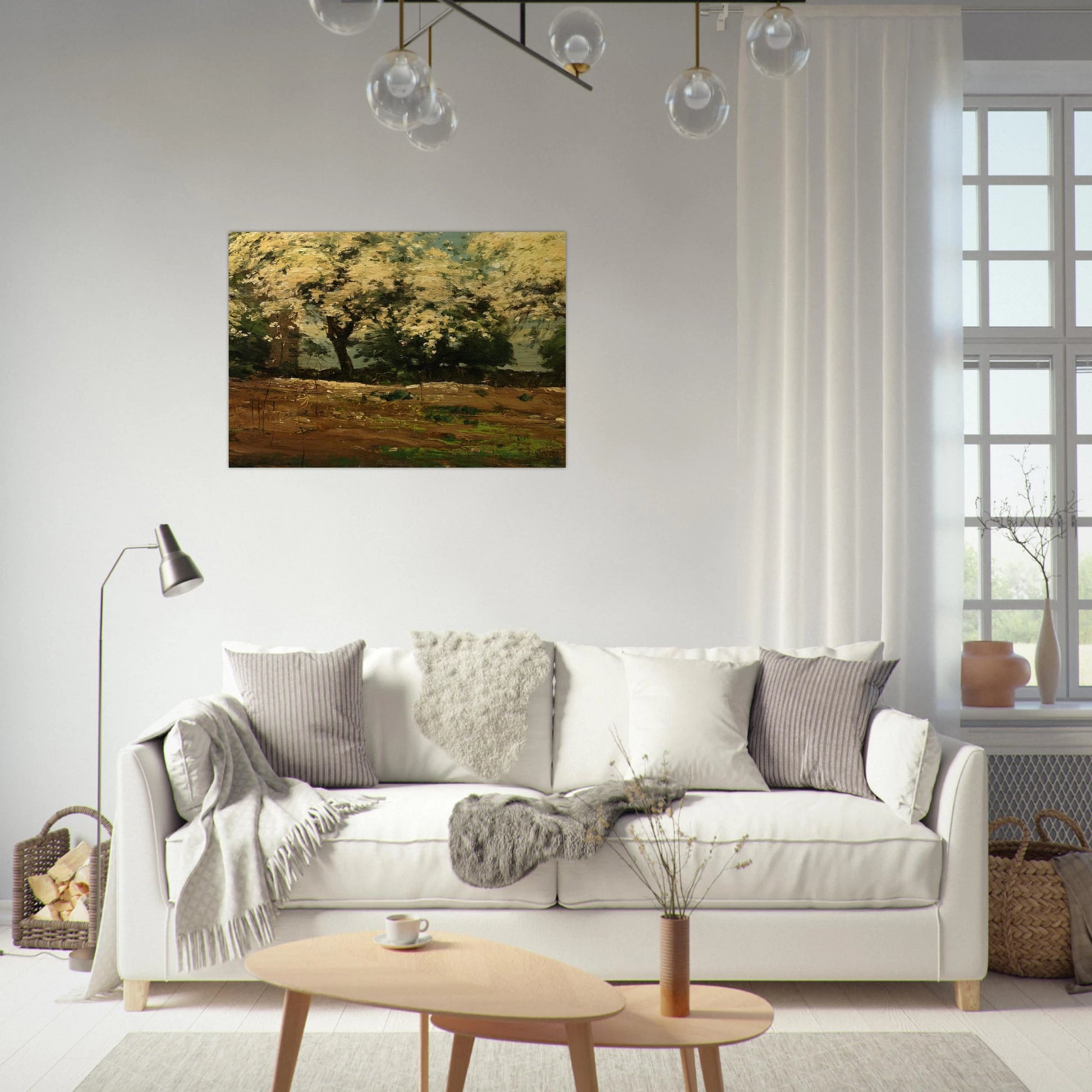 Blossoms - Childe Hassam Brushed Aluminum Print - 70x100 cm / 28x40 inches | Childe Hassam Aluminum Print | Childe Hassam Prints