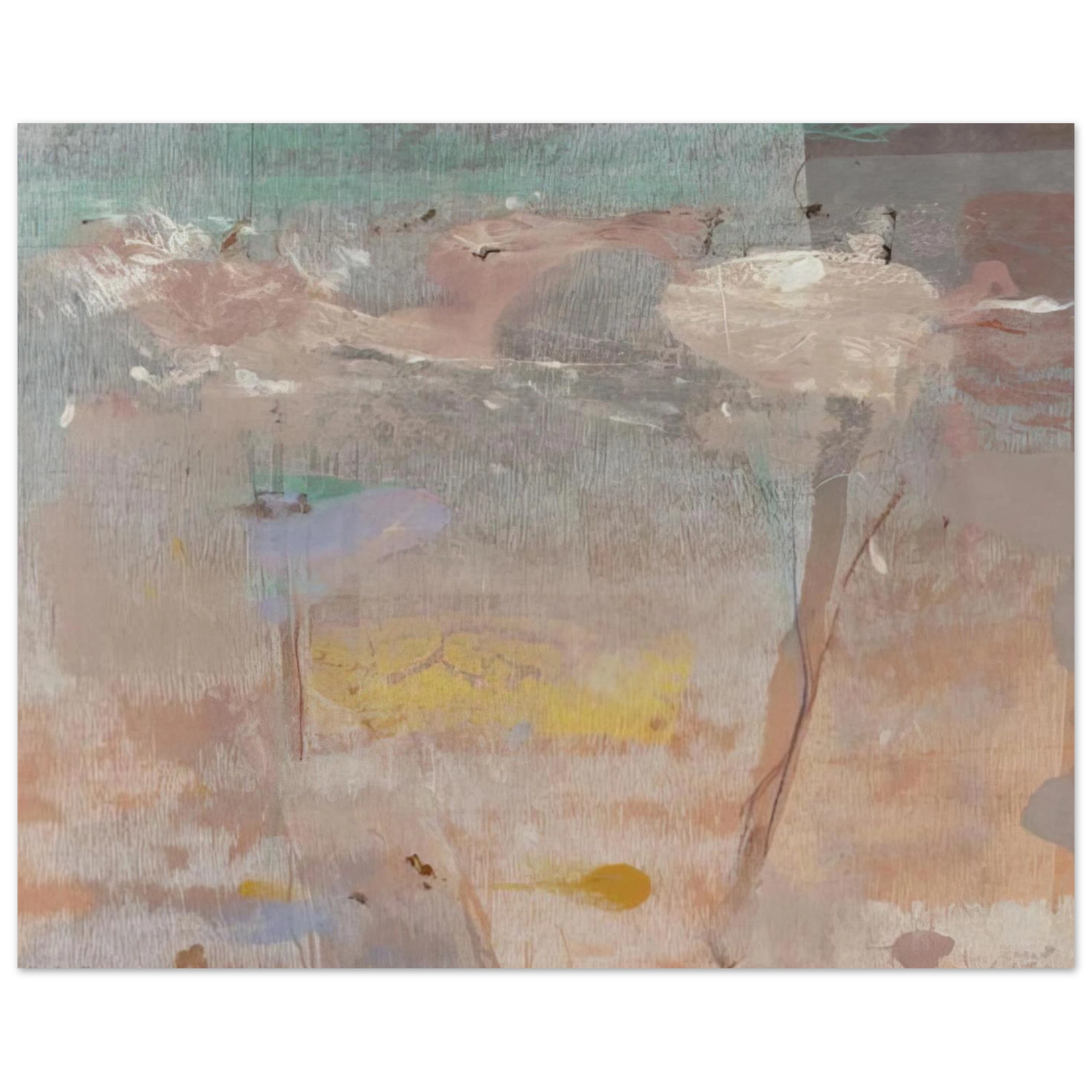 Helen Frankenthaler - Monotype I - 1981 Wall art - 13x18 cm / 5x7 inches - Premium Wooden Framed Poster With Fine Art Paper-canvas - Wood frame