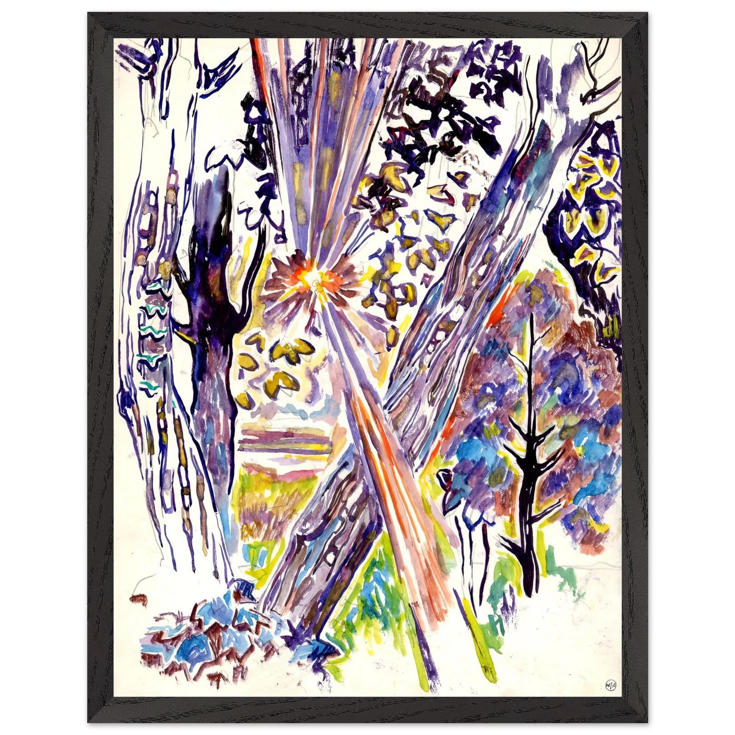 Walter Inglis Anderson - Walter Anderson Wall art - 13x18 cm / 5x7 inches - Premium Wooden Framed Poster With Fine Art Paper-canvas - Black frame