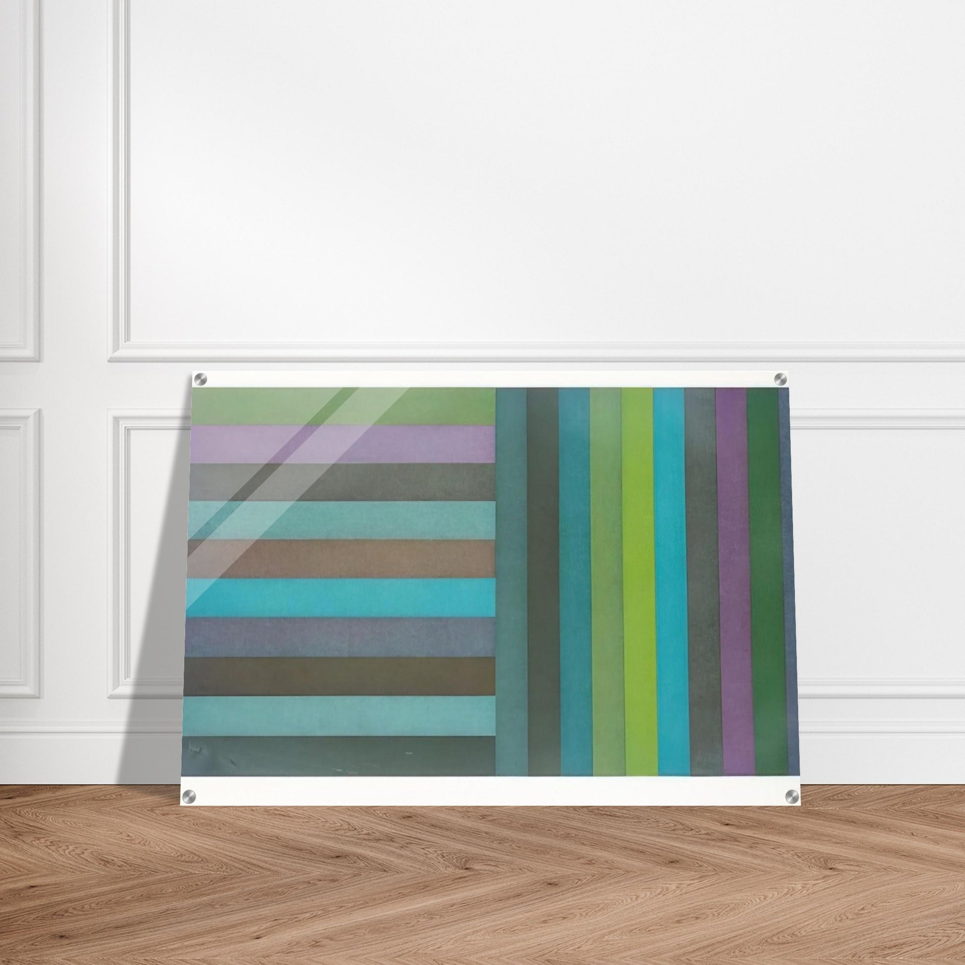 Horizontal Colour Bands and Vertical Colour Bands I - Sol LeWitt Acrylic Print - 70x100 cm / 28x40″ inches