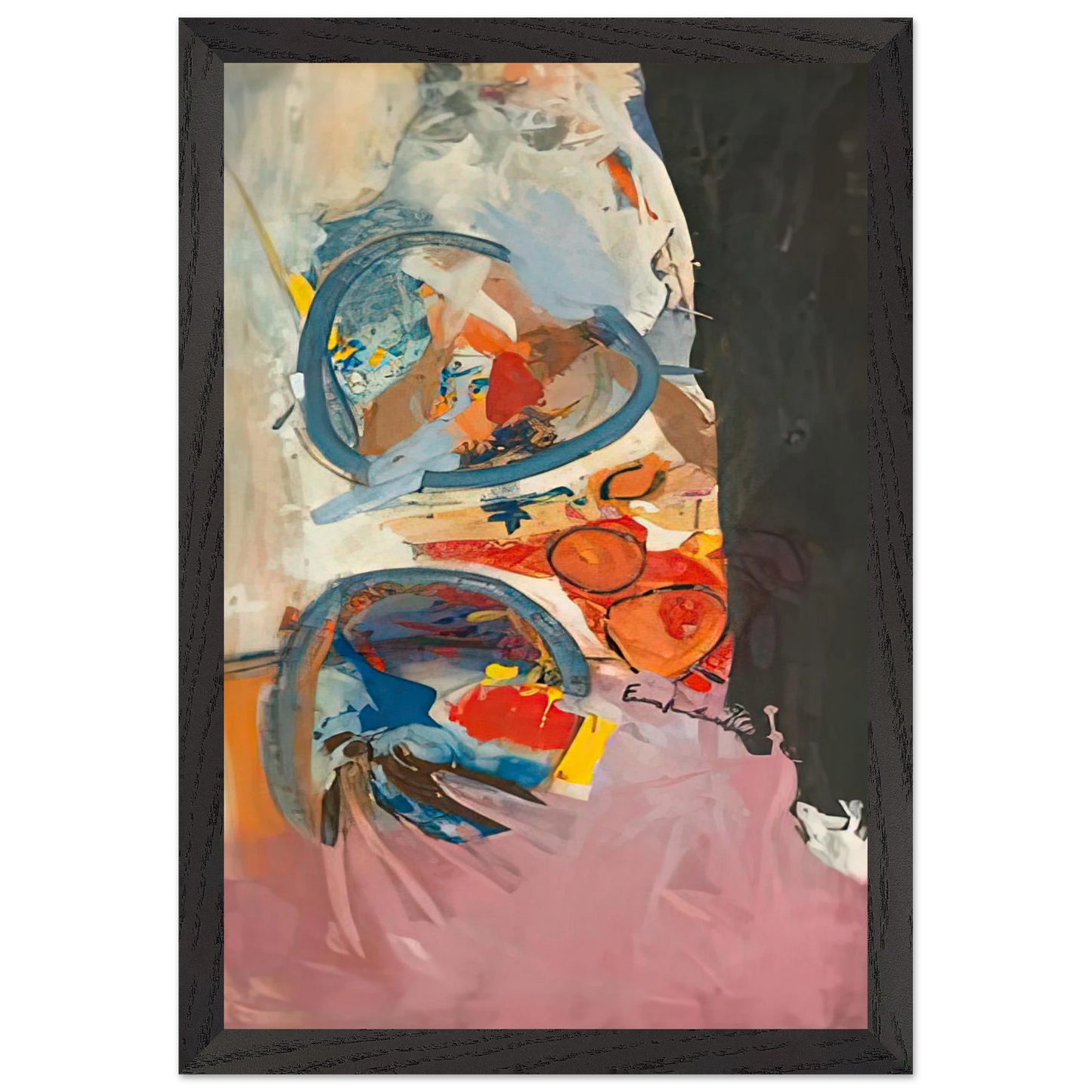 Helen Frankenthaler - Take Off, 1956- Wall Art - 30x40 cm / 12x16 inches - Premium Wooden Framed Poster With Fine Art Paper-canvas - Wood frame