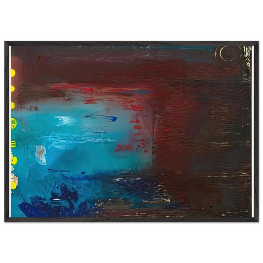 Borrowed Dream 1992- - Helen Frankenthaler 70x100 cm / 28x40 inches Framed Art Print – Black Wooden Frame