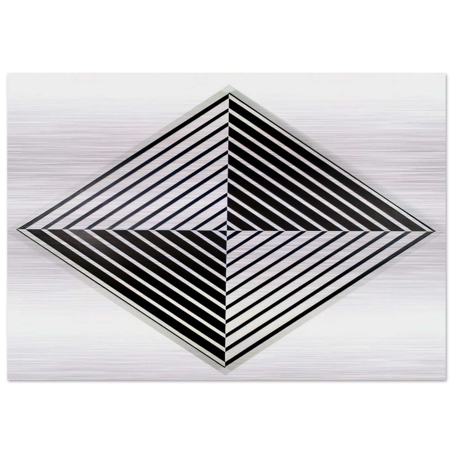 Black and White - 1952 - Carmen Herrera Brushed Aluminum Print - 70x100 cm / 28x40 inches | Carmen Herrera Aluminum Print | Carmen Herrera Prints