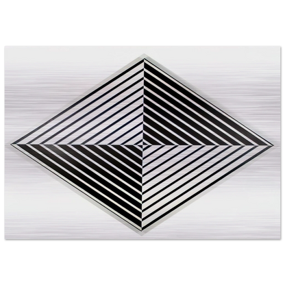 Black and White - 1952 - Carmen Herrera Brushed Aluminum Print - 70x100 cm / 28x40 inches | Carmen Herrera Aluminum Print | Carmen Herrera Prints