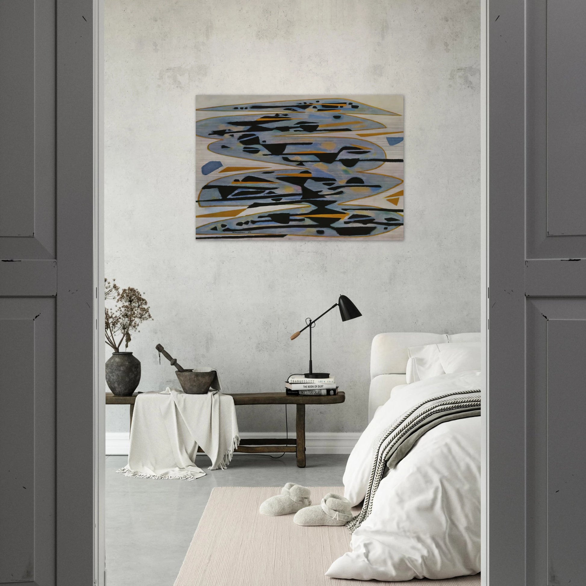 Morte eau - 1954 - Alfred Manessier Brushed Aluminum Print - 70x100 cm / 28x40 inches | Alfred Manessier Aluminum Print | Alfred Manessier Prints