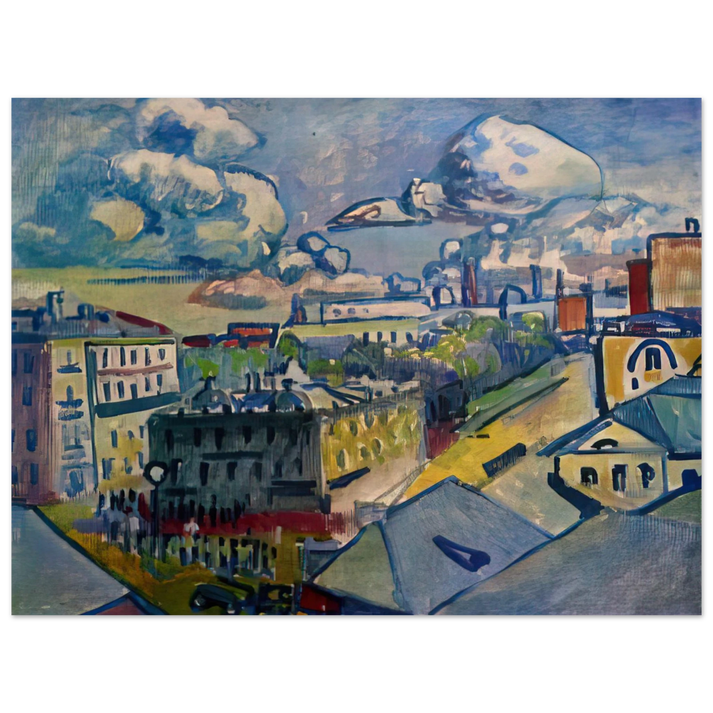 Wassily Kandinsky - MOSCOW ZUBOVSKAYA SQUARE STUDY 1916  75x100 cm / 30x40inches Fine Art Poster