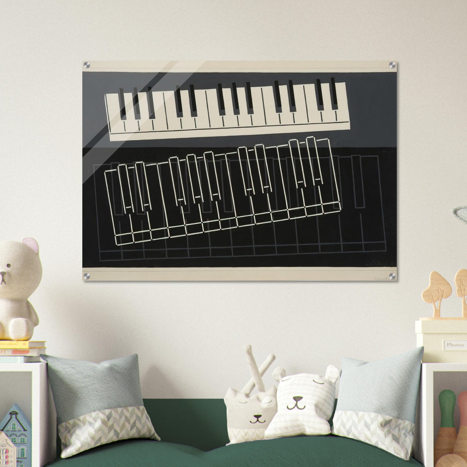 PIANO KEYS 1932 - Josef Albers Acrylic Print - 70x100 cm / 28x40″ inches