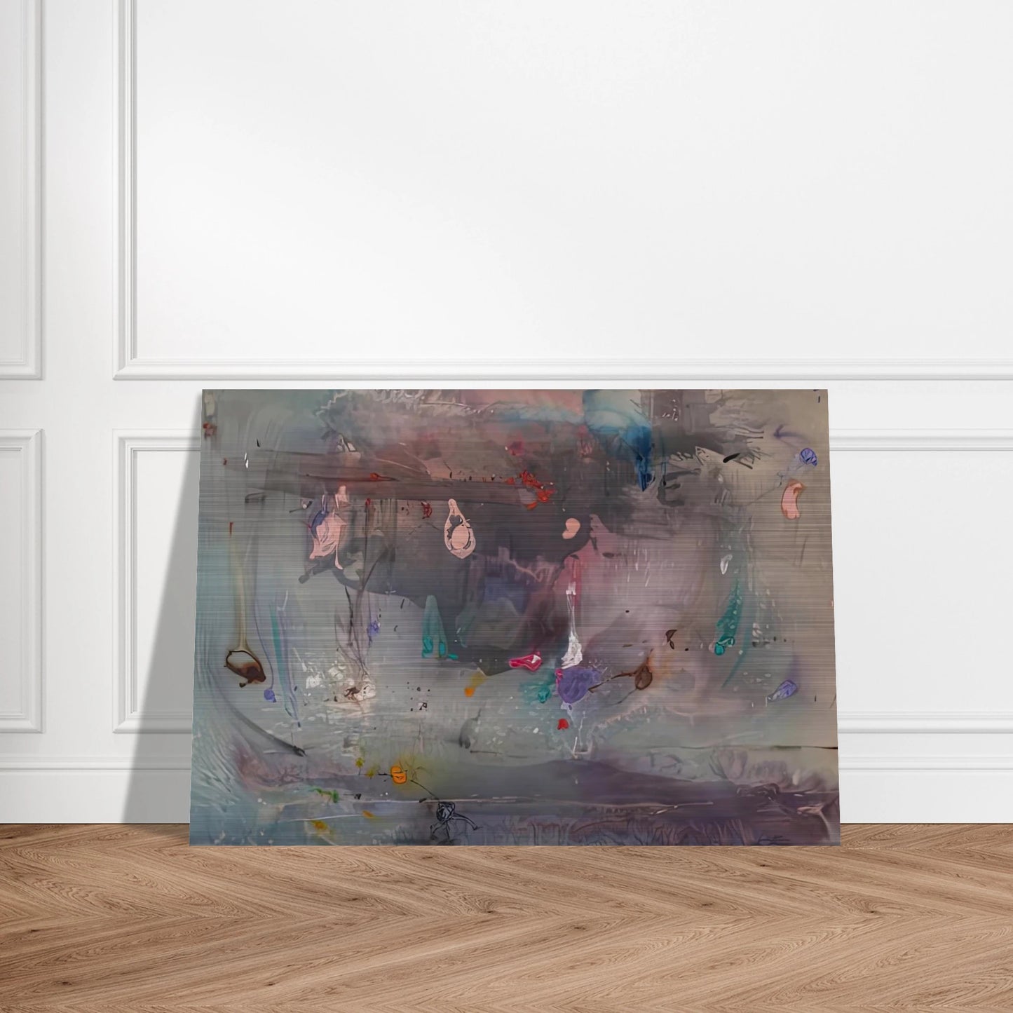 Grey Fireworks, 1982- - Helen Frankenthaler Brushed Aluminum Print - 70x100 cm / 28x40 inches | Helen Frankenthaler Aluminum Print | Helen Frankenthaler Prints