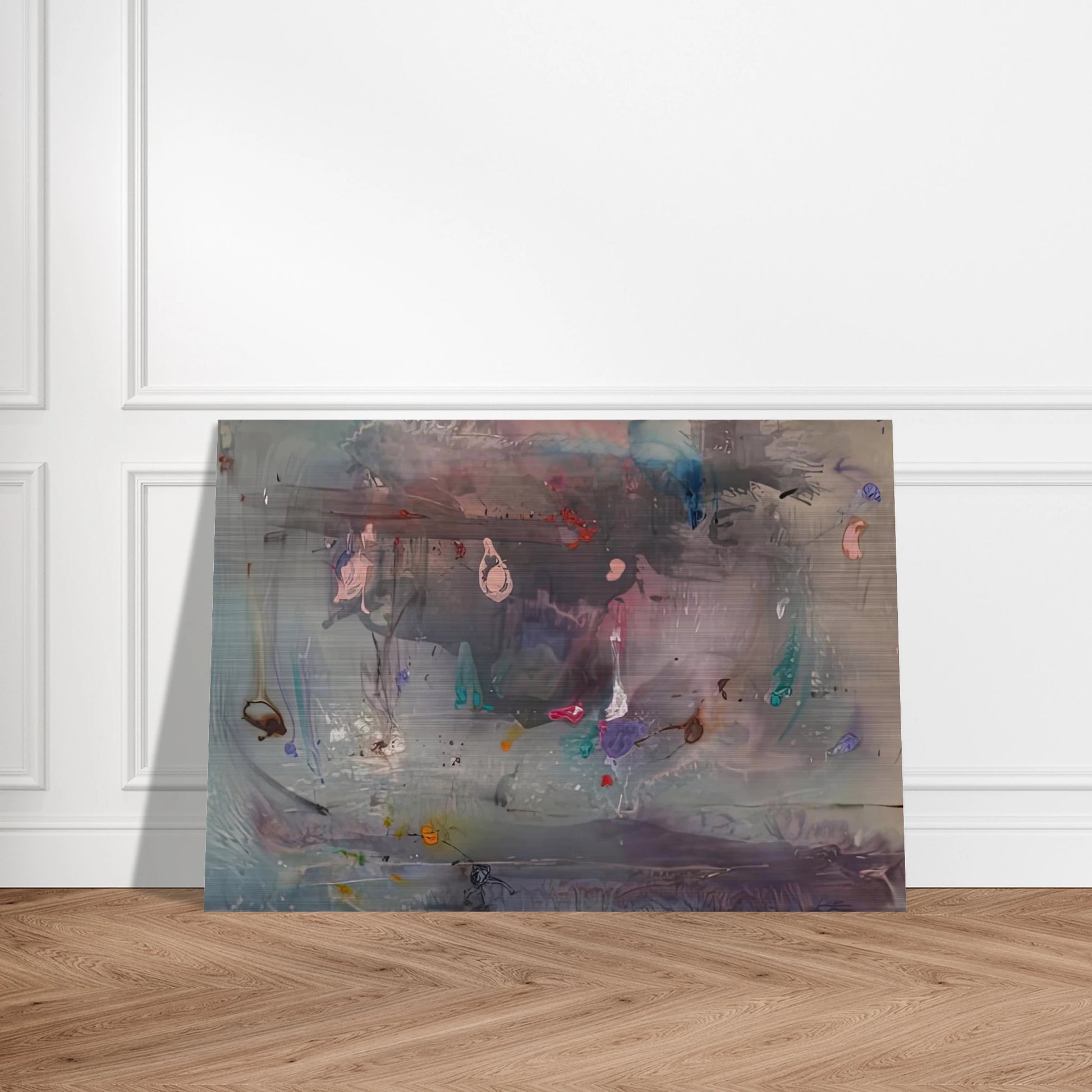 Grey Fireworks, 1982- - Helen Frankenthaler Brushed Aluminum Print - 70x100 cm / 28x40 inches | Helen Frankenthaler Aluminum Print | Helen Frankenthaler Prints