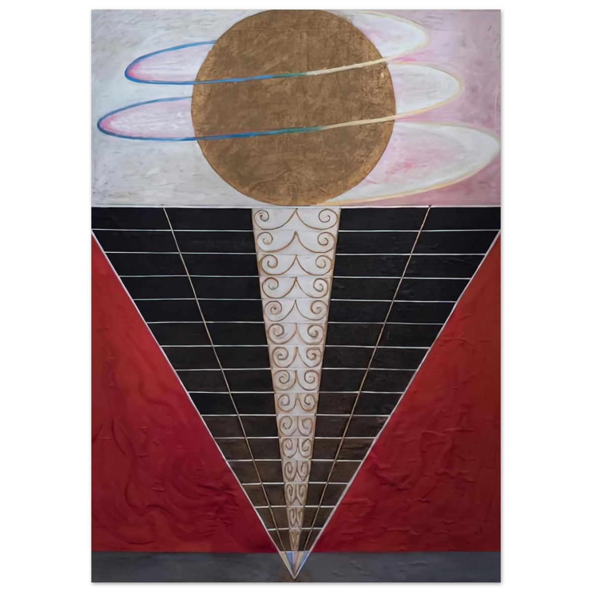 Hilma af Klint - ALTARPIECE NO 2 1915 Wall art - A2 (42 x 59.4  cm) - Premium Wooden Framed Poster With Fine Art Paper-canvas - White frame