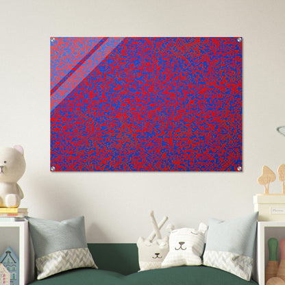 Random Distribution of 40,000 Squares Using the Odd and Even Numbers of a Telephone Directory detail - 1971 - Francois Morellet Acrylic Print - 70x100 cm / 28x40″ inches