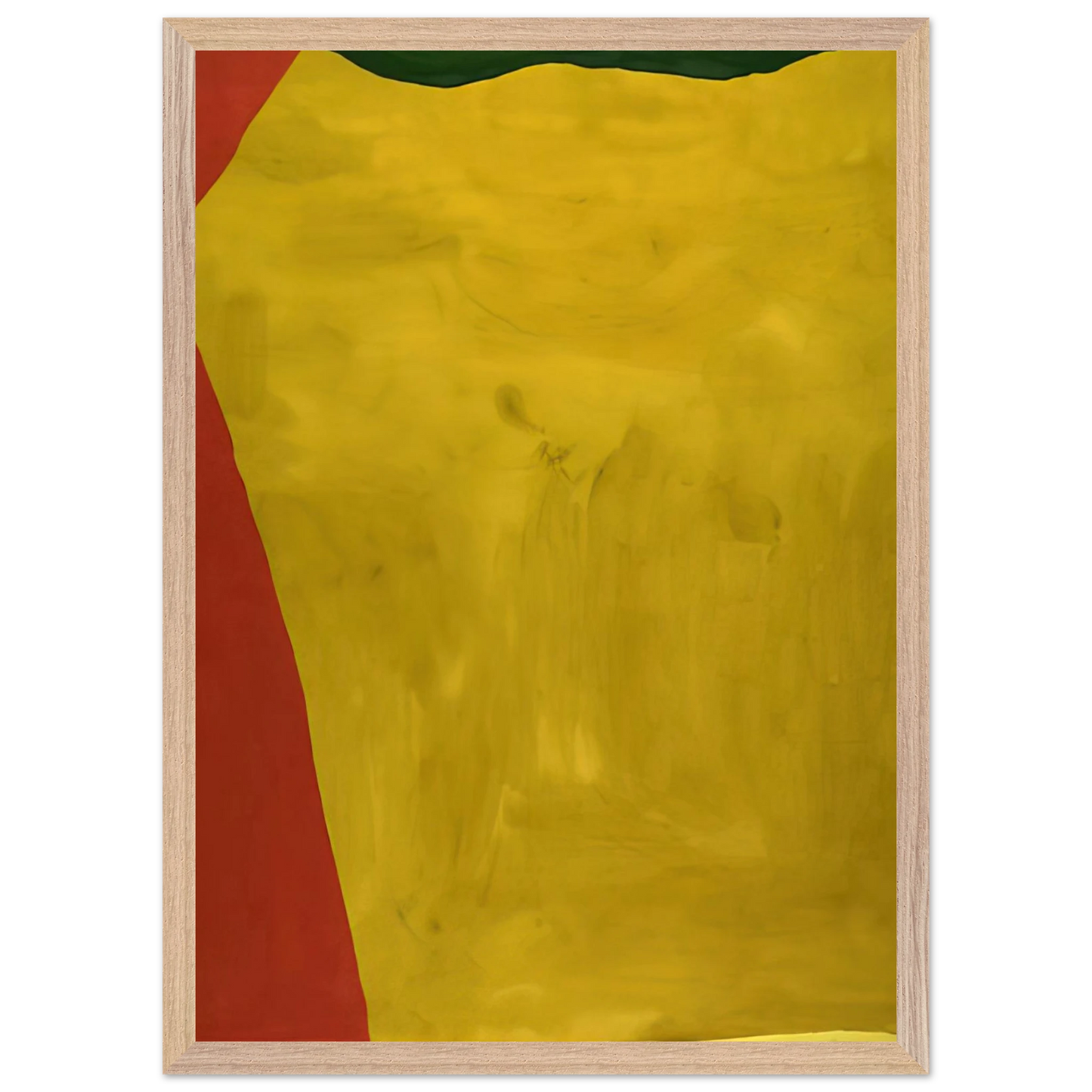 Helen Frankenthaler - Blessing of the Fleet - 1969 Wall art - 28x43  cm / XL (11x17 inches) - Premium Wooden Framed Poster With Fine Art Paper-canvas - Wood frame