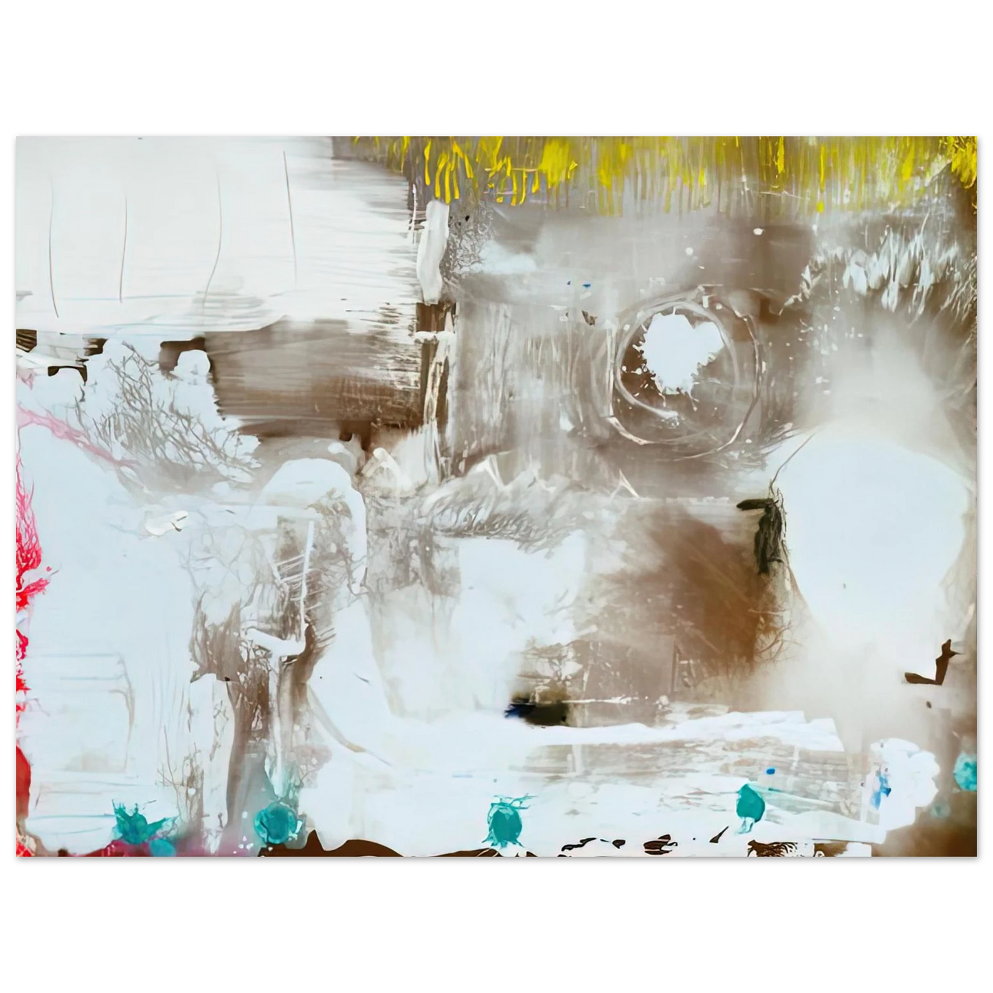 Helen Frankenthaler - Arctic Thaw, 1990- Wall Art - 30x40 cm / 12x16 inches - Premium Wooden Framed Poster With Fine Art Paper-canvas - Wood frame