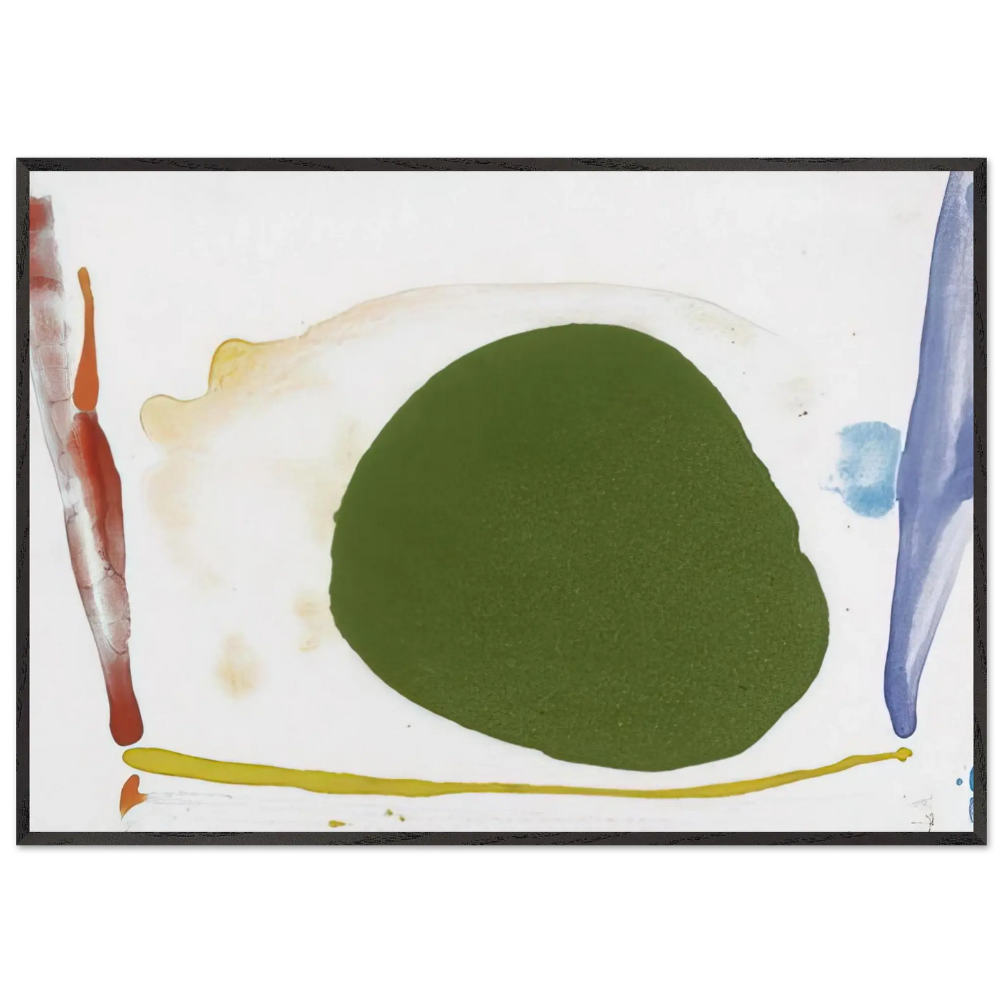Helen Frankenthaler - Thanksgiving Day - 1973 Wall art - 13x18 cm / 5x7 Inches - Premium Wooden Framed Poster With Fine Art Paper - Black frame
