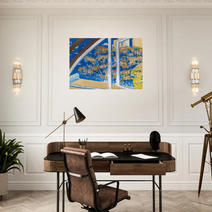 The Window, Lavender Bay - 1980 - Brett Whiteley Brushed Aluminum Print - 70x100 cm / 28x40 inches | Brett Whiteley Aluminum Print | Brett Whiteley Prints