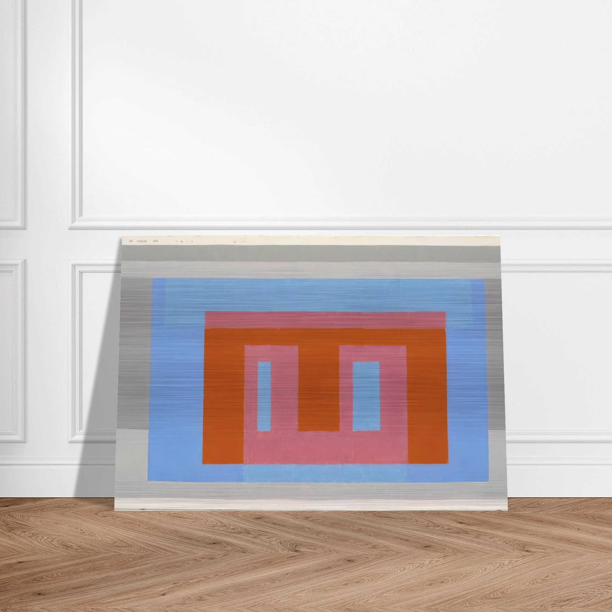ADOBE VARIANT LUMINOUS DAY 1952 - Josef Albers Brushed Aluminum Print - 70x100 cm / 28x40 inches | Josef Albers Aluminum Print | Josef Albers Prints