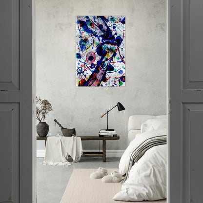 Untitled from Michel Waldberg s Posmes dans le ciel - Sam Francis Brushed Aluminum Print - 70x100 cm / 28x40 inches | Sam Francis Aluminum Print | Sam Francis Prints