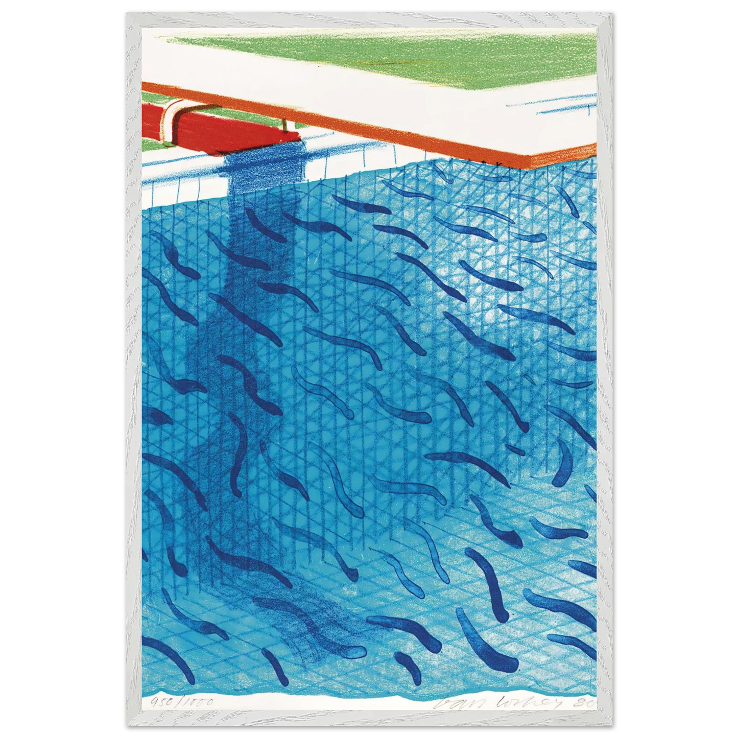 David Hockney - David Hockney Wall art - 70x100 cm / 28x40 inches - Premium Wooden Framed Poster With Fine Art Paper-canvas - Wood frame