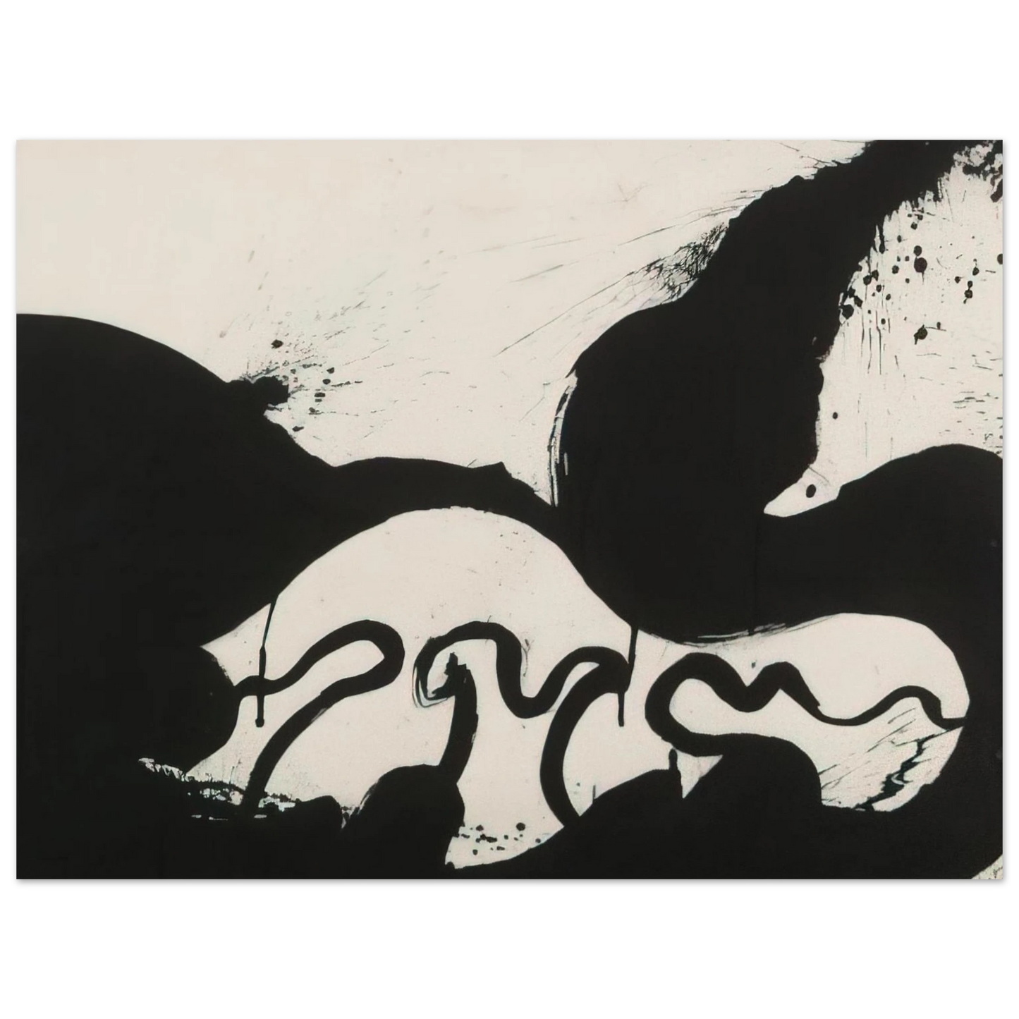 Helen Frankenthaler - Untitled - 1973 Wall art - 28x43  cm / XL (11x17 inches) - Premium Wooden Framed Poster With Fine Art Paper-canvas - White frame
