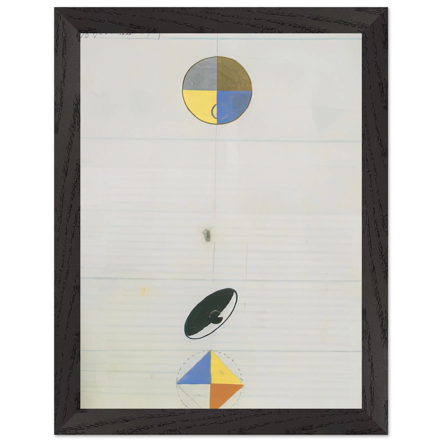 Hilma af Klint - SERIES NO VII NO 3F 1920 Wall art - 60x80 cm / 24x32 inches - Premium Wooden Framed Poster With Fine Art Paper - Black frame