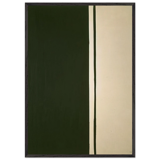 Black Fire I - Barnett Newman 70x100 cm / 28x40 inches Framed Art Print – Black Wooden Frame