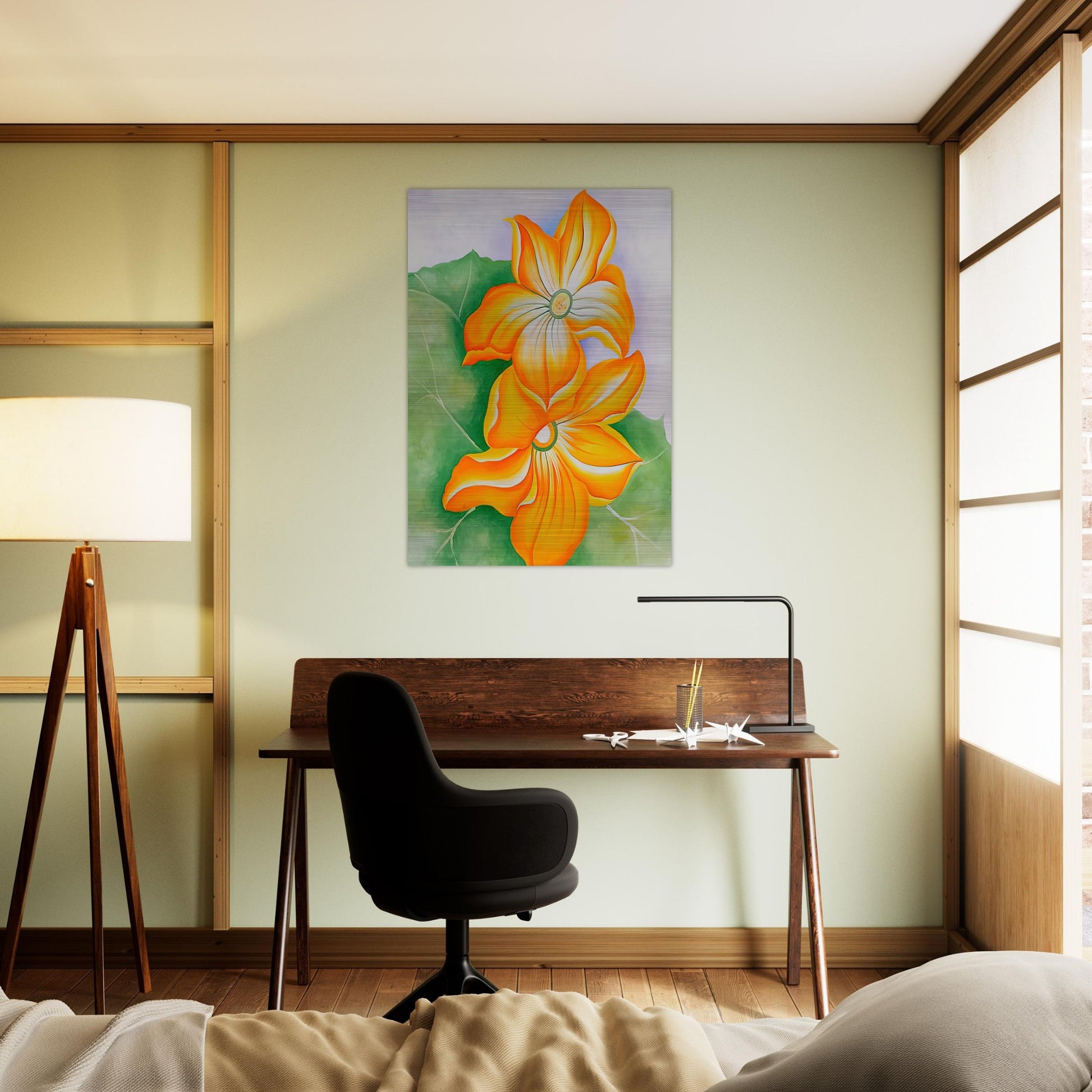 Squash Blossoms - Georgia O'Keeffe Brushed Aluminum Print - 70x100 cm / 28x40 inches | Georgia O'Keeffe Aluminum Print | Georgia O'Keeffe Prints
