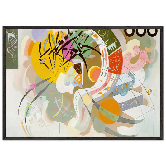 DOMINANT CURVE 1936 - Wassily Kandinsky 70x100 cm / 28x40 inches Framed Art Print – Black Wooden Frame