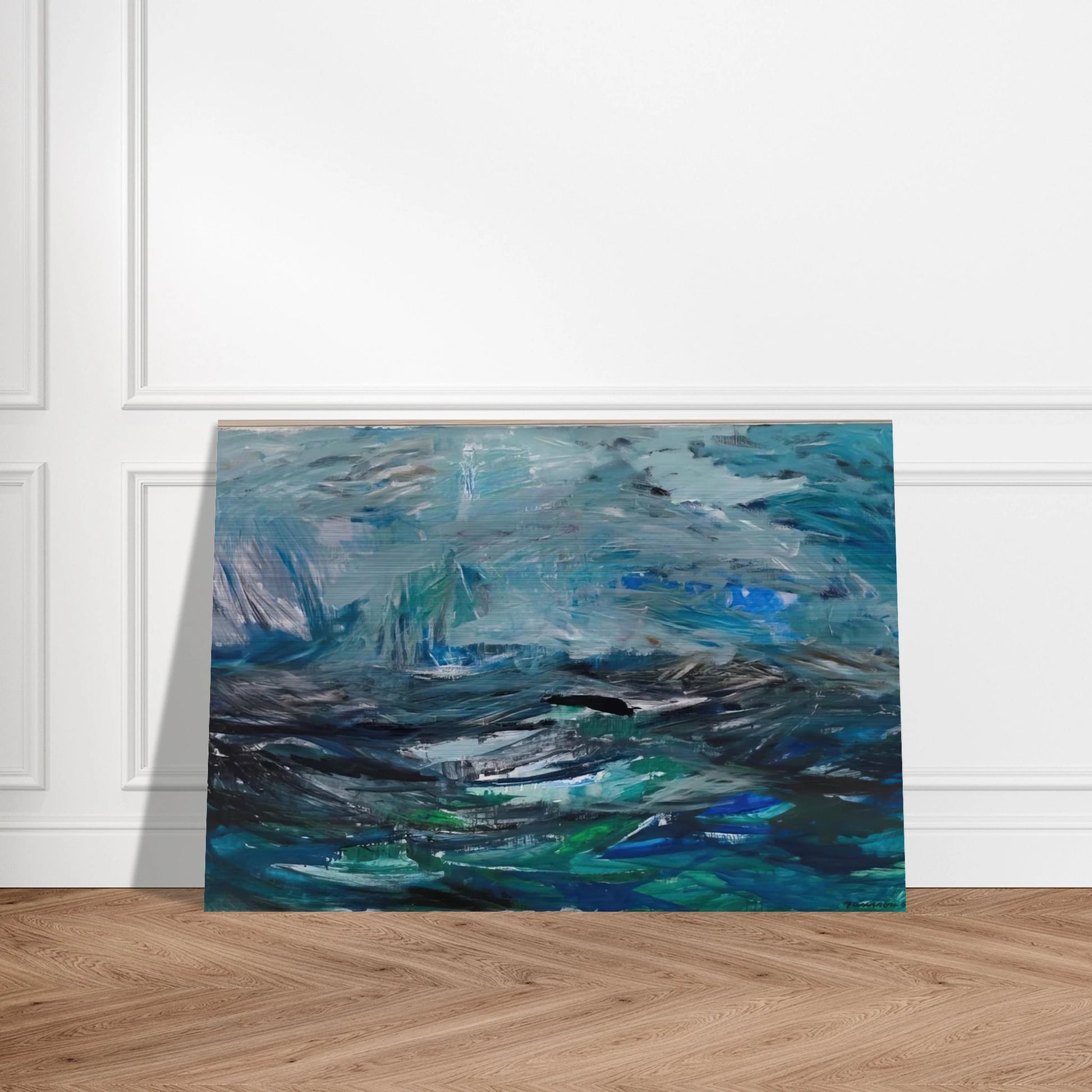 Abstract Sea - 1963 - Tove Jansson Brushed Aluminum Print - 70x100 cm / 28x40 inches | Tove Jansson Aluminum Print | Tove Jansson Prints