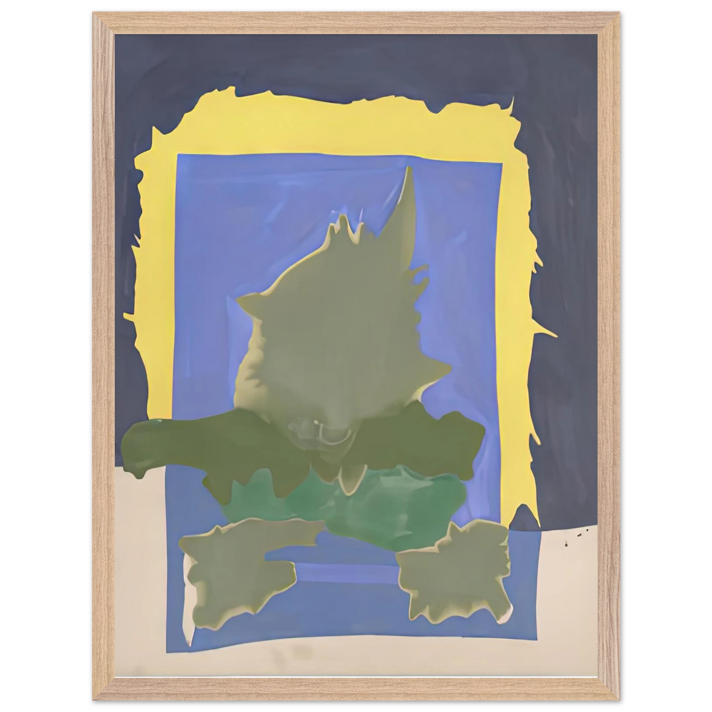 Helen Frankenthaler - Interior Landscape, 1964- Wall Art - 30x40 cm / 12x16 inches - Premium Wooden Framed Poster With Fine Art Paper-canvas - White frame
