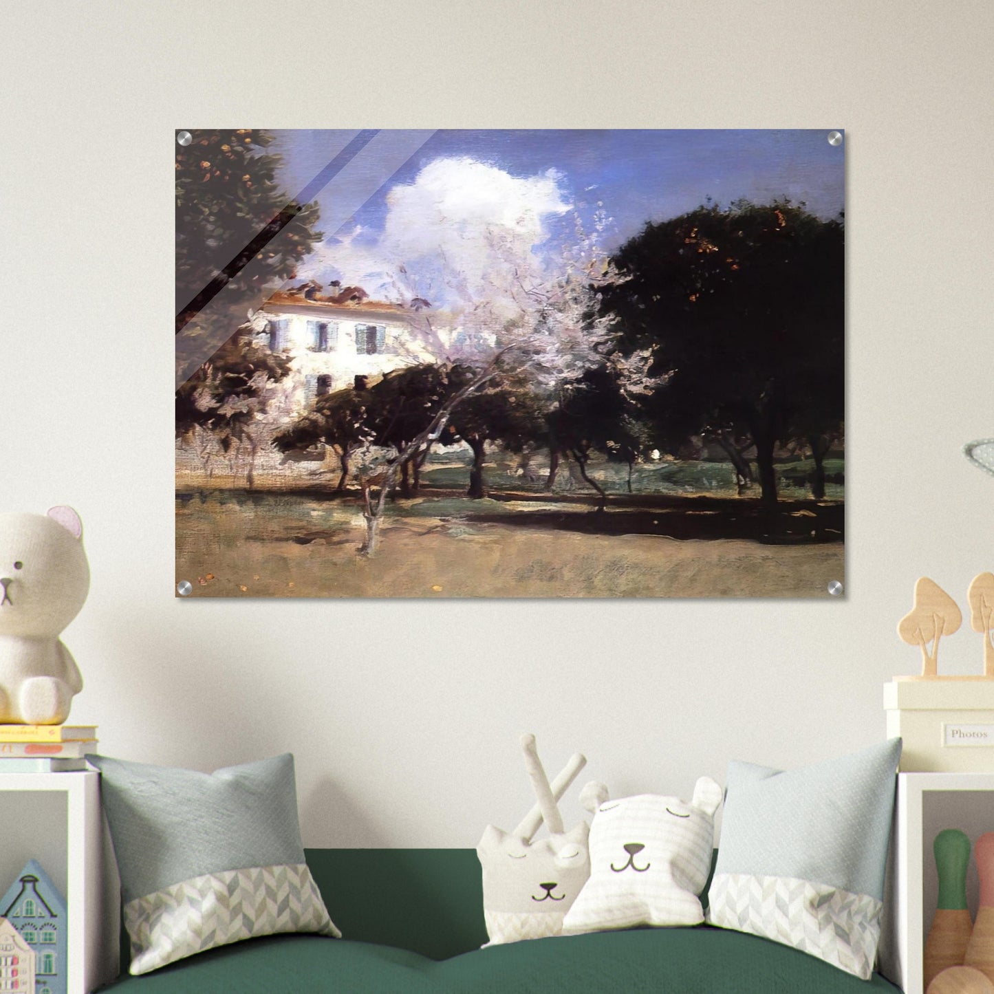 House and Garden - John Singer Sargent Acrylic Print - 70x100 cm / 28x40″ inches | John Singer Sargent Wall Art | John Singer Sargent Prints
