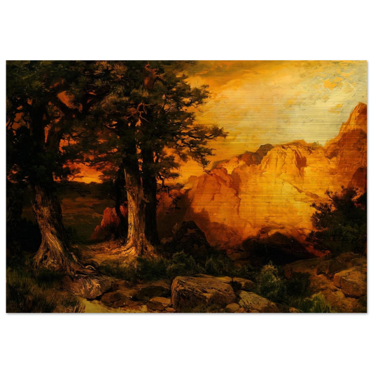 The Grand Canyon - Thomas Moran Brushed Aluminum Print - 70x100 cm / 28x40 inches | Thomas Moran Aluminum Print | Thomas Moran Prints